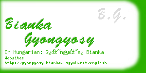 bianka gyongyosy business card